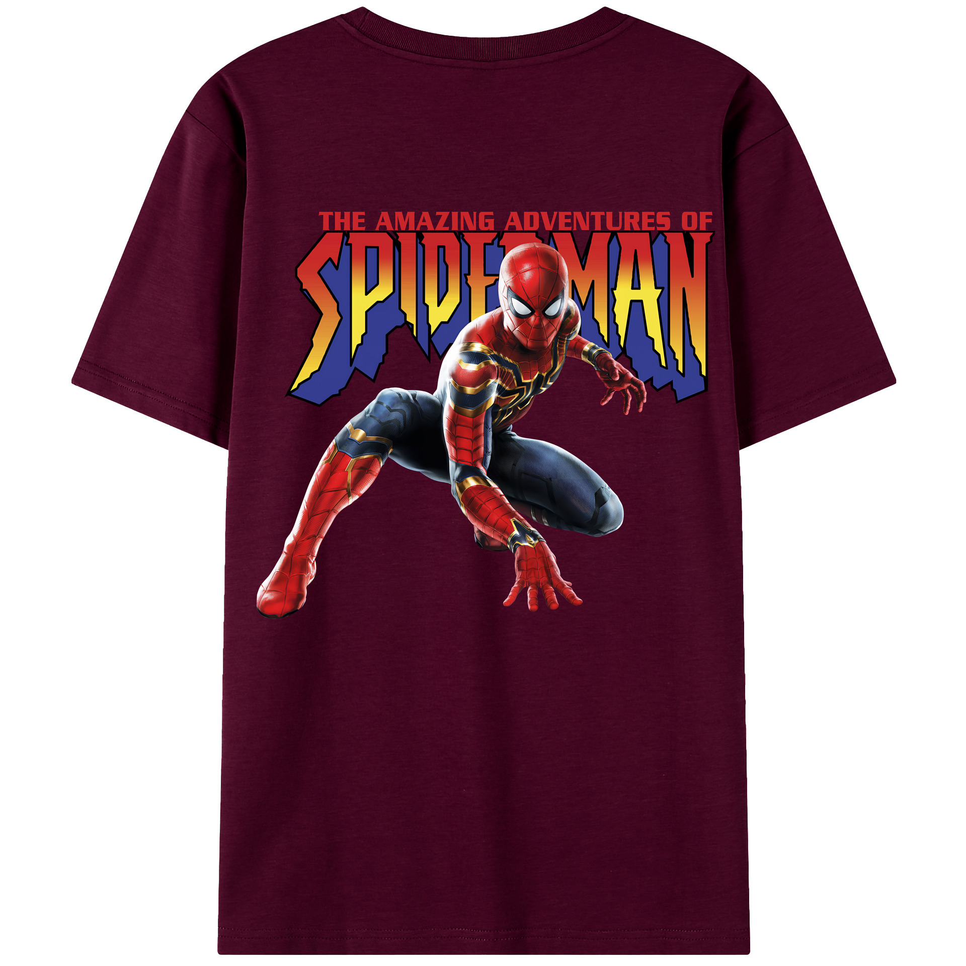 （画像用） Spider Man スパイダーマン レディース半袖Tシャツ(バックプリント)